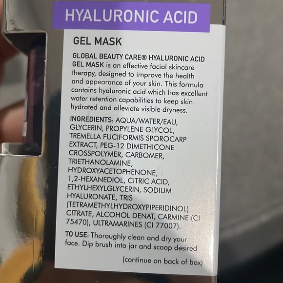 Global Beauty Care Hyaluronic Acid Skin Cream and Gel Mask set - Picture 3 of 11